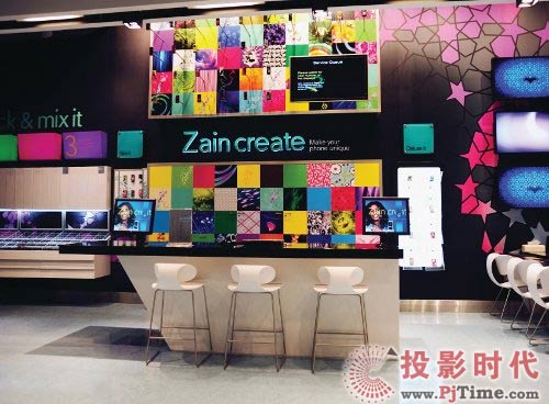 Zain巴林商店的未來(lái)特征的數(shù)字標(biāo)牌