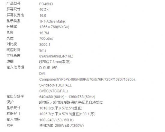 拼接顯示單元精品推薦_仙視 PD46N3超窄邊液晶拼接屏